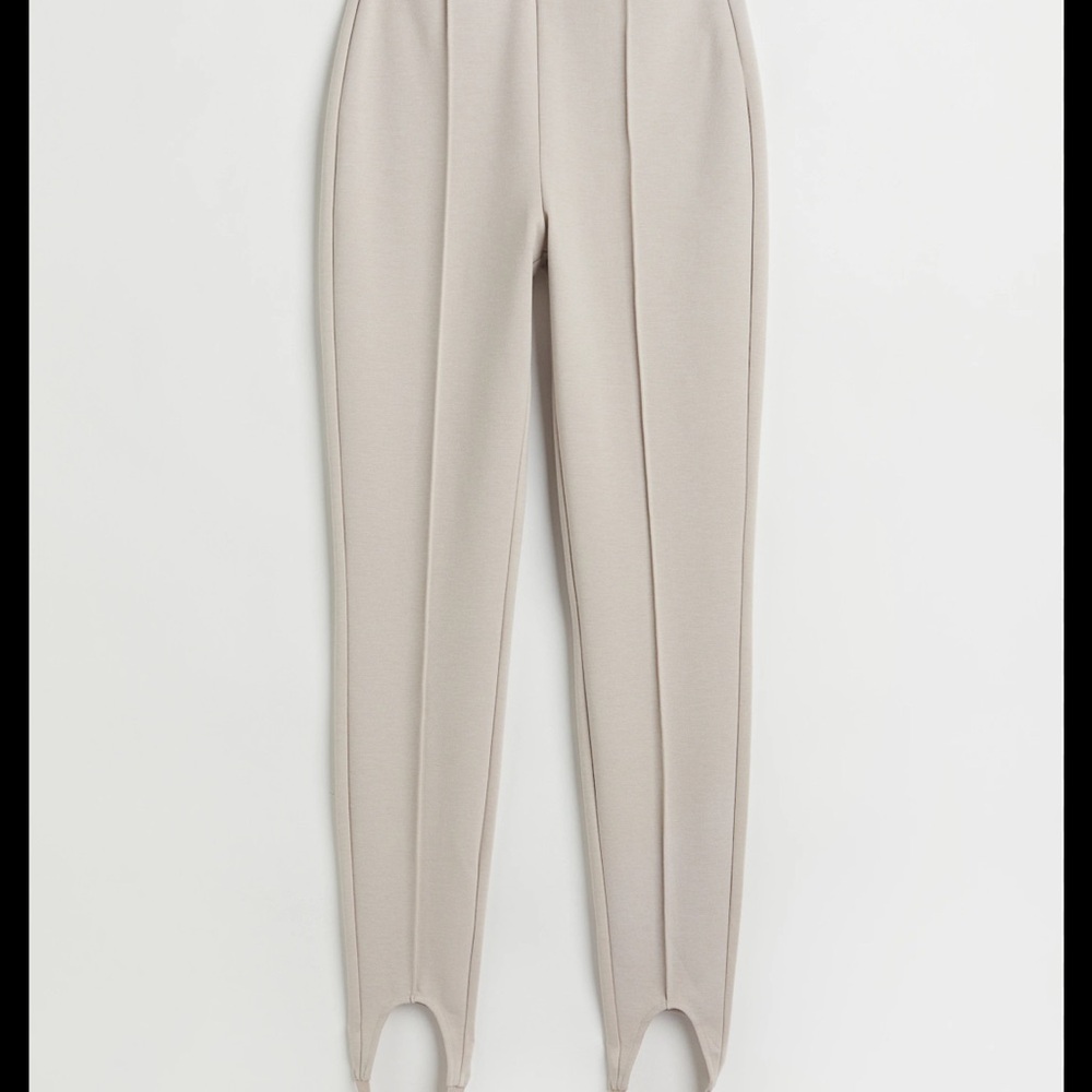 H&M Cream Ankle-Length Women's Pants